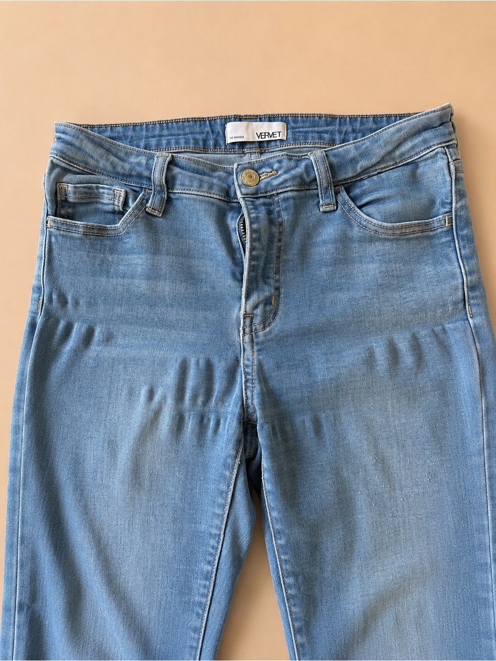 VERVET Los Angeles Light Wash Skinny Jeans Distressed Stretch Jeans - Picture 5 of 6